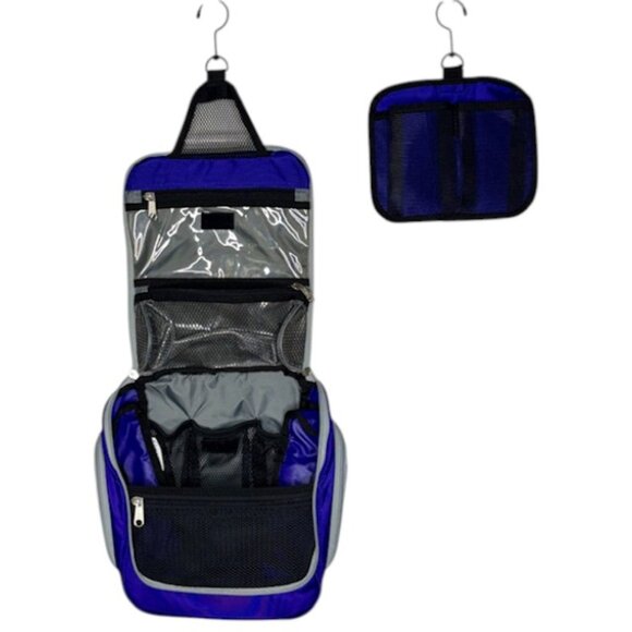 L.L. Bean Med Unisex Travel Toiletry Organizer Bag - Purple - 9¾"H x 11½"W x 3"D - Picture 4 of 10